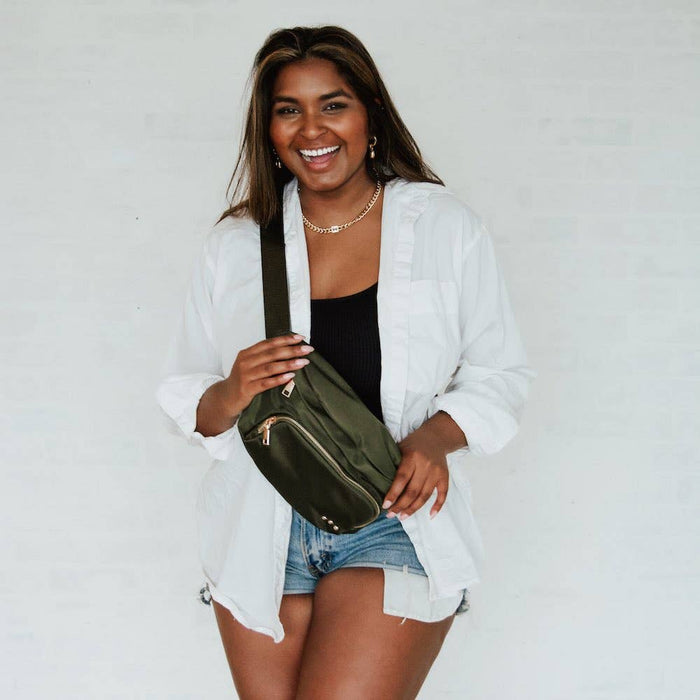 Ryder Bum Bag in Olive-Lemons and Limes Boutique