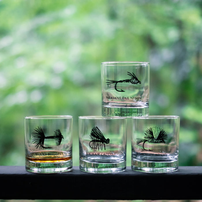 Fly Fishing Rocks Glass-Assorted-Lemons and Limes Boutique