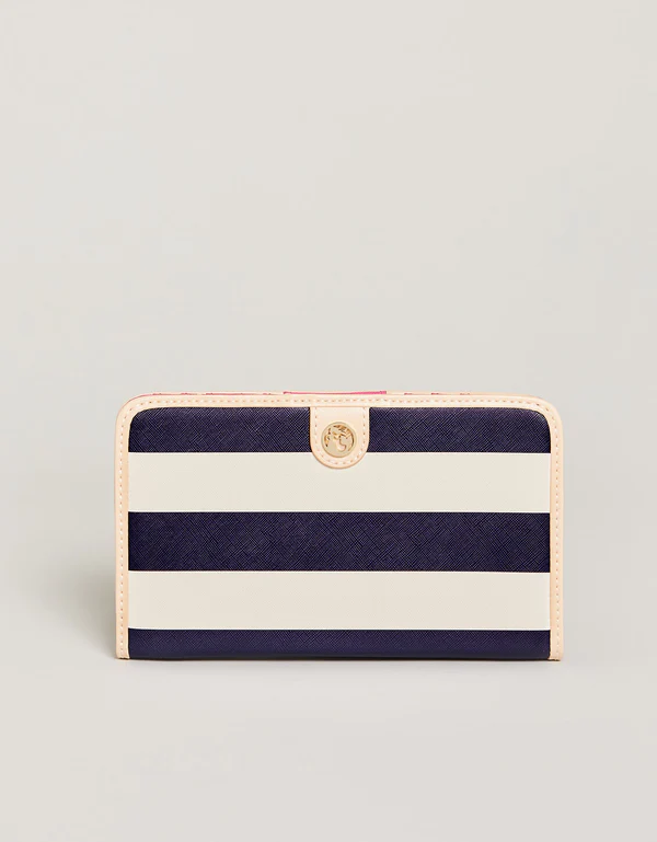 Spartina Snap Wallet in Navy Stripe-Lemons and Limes Boutique