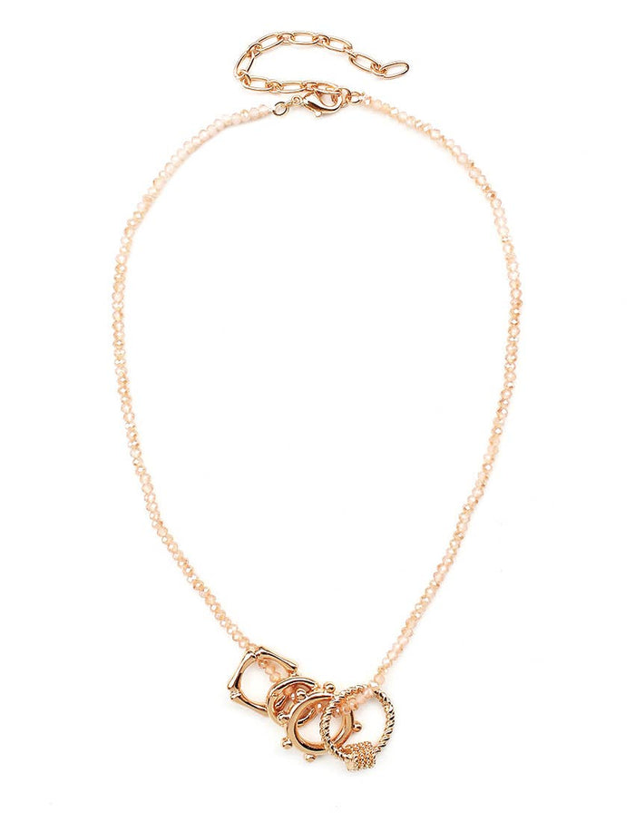 Birdie Pink Quartz Necklace-Lemons and Limes Boutique