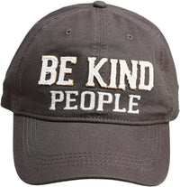 Be Kind People Dark Grey Adjustable Hat-Caps & Visors-Lemons and Limes Boutique