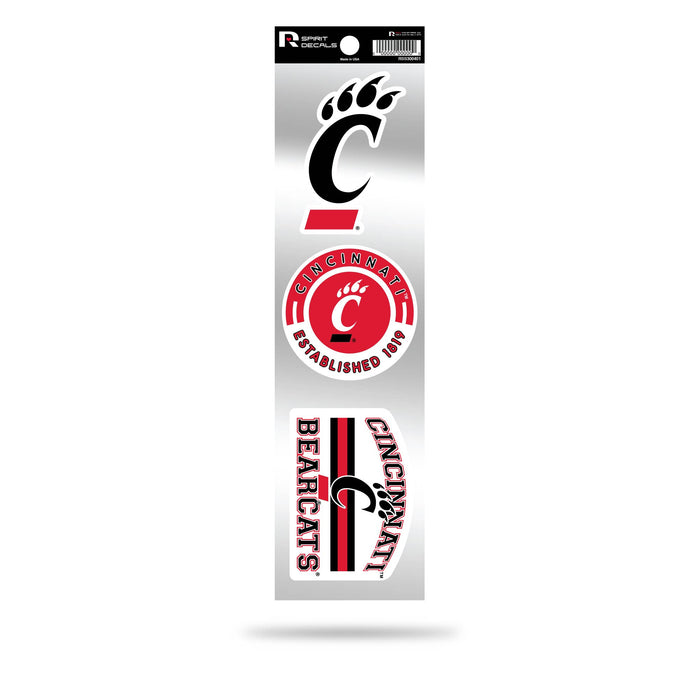 NCAA Cincinnati Bearcats 3-Piece Retro Spirit Decal--Lemons and Limes Boutique