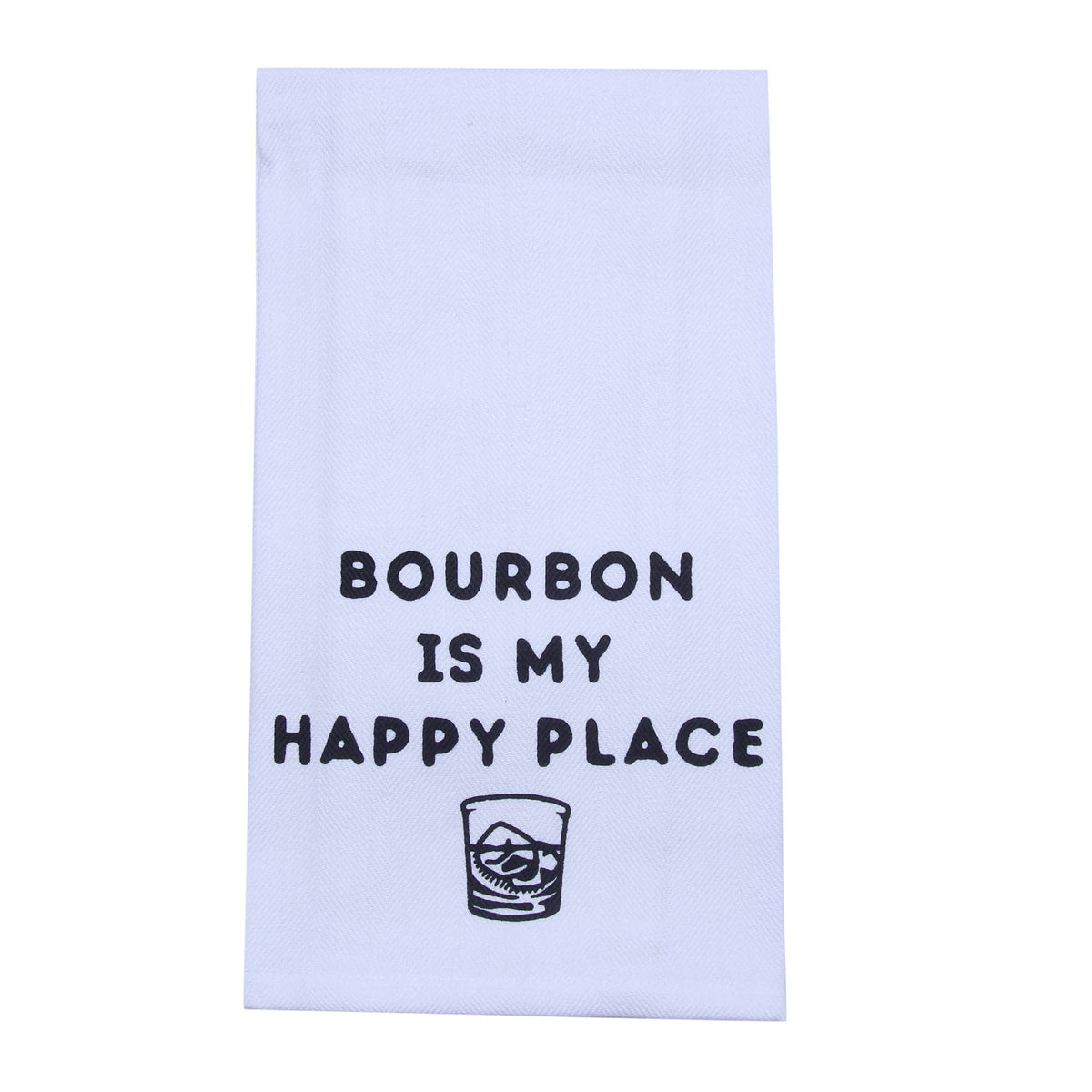 Bourbon is My Happy Place Tea Towel--Lemons and Limes Boutique