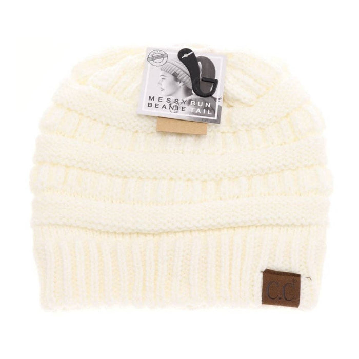 Fuzzy Lined Solid Classic Hat in Ivory by C.C. Beanie--Lemons and Limes Boutique