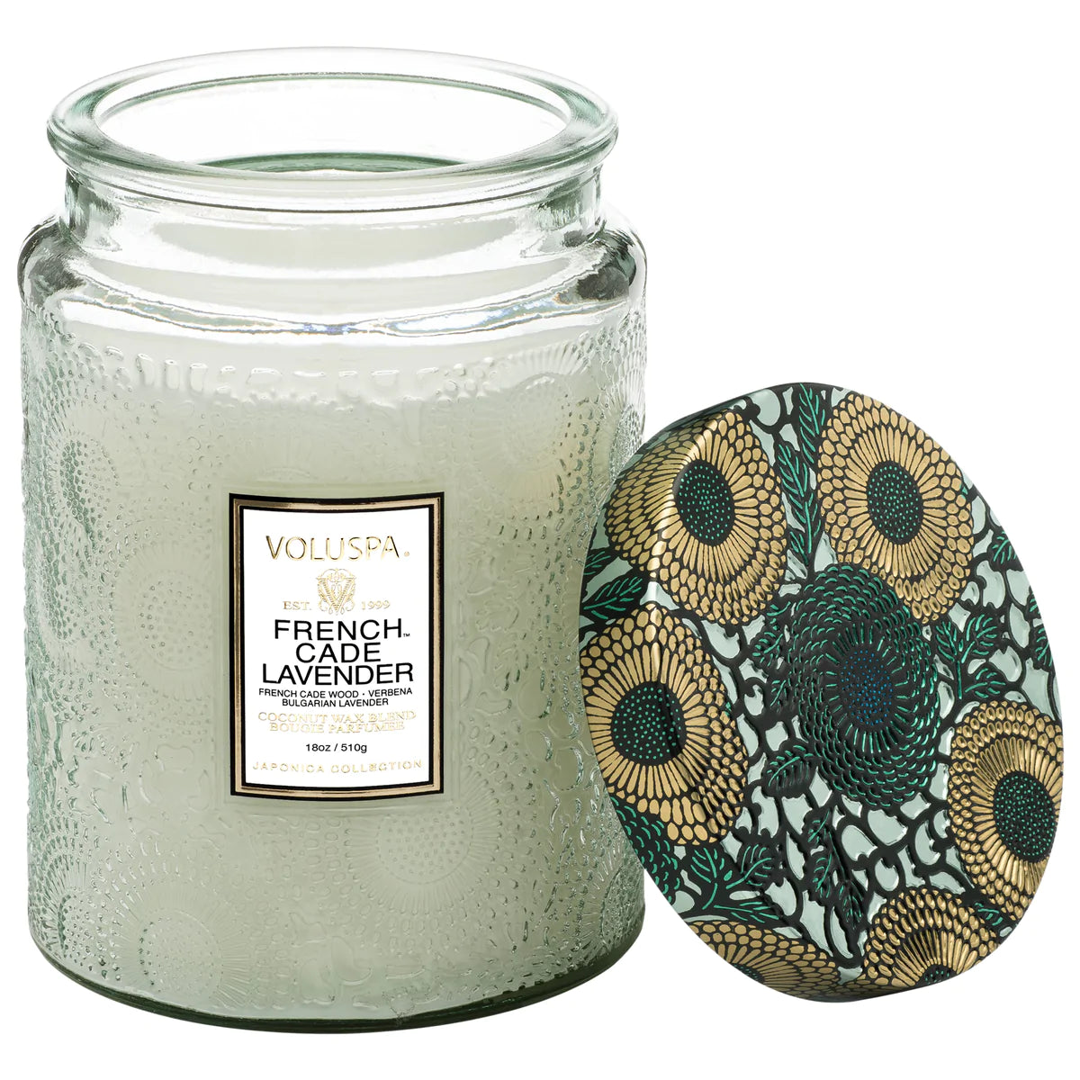 French Cade Lavender 18oz Large Jar Candle Voluspa-Lemons and Limes Boutique