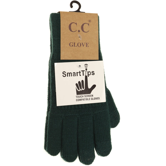 Classic Knit Gloves in Deep Pine by C.C. Beanie--Lemons and Limes Boutique