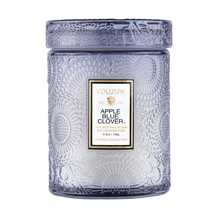 Apple Blue Clover Small Jar Candle Voluspa--Lemons and Limes Boutique