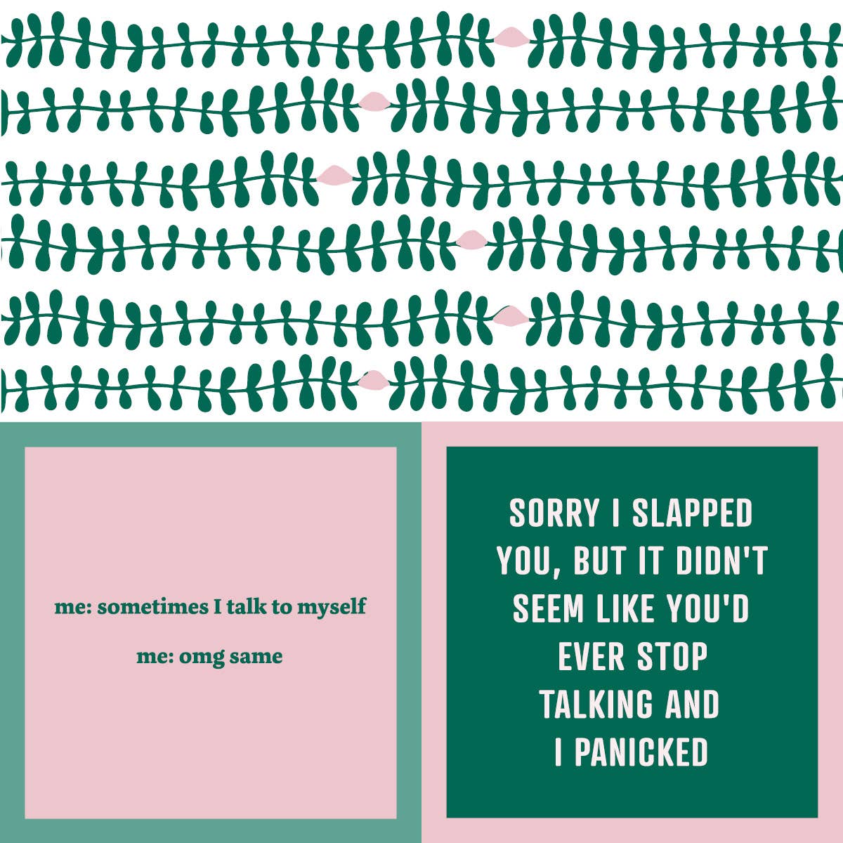 Talk to Self/Slap You Cocktail Napkin-Lemons and Limes Boutique