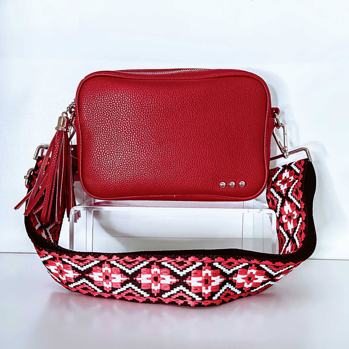 Willow Camera Crossbody Bag in Red-Lemons and Limes Boutique