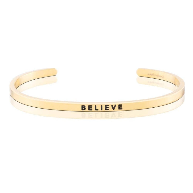 Believe Bracelet in Yellow Gold--Lemons and Limes Boutique