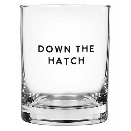 Rocks Glass-Down The Hatch--Lemons and Limes Boutique