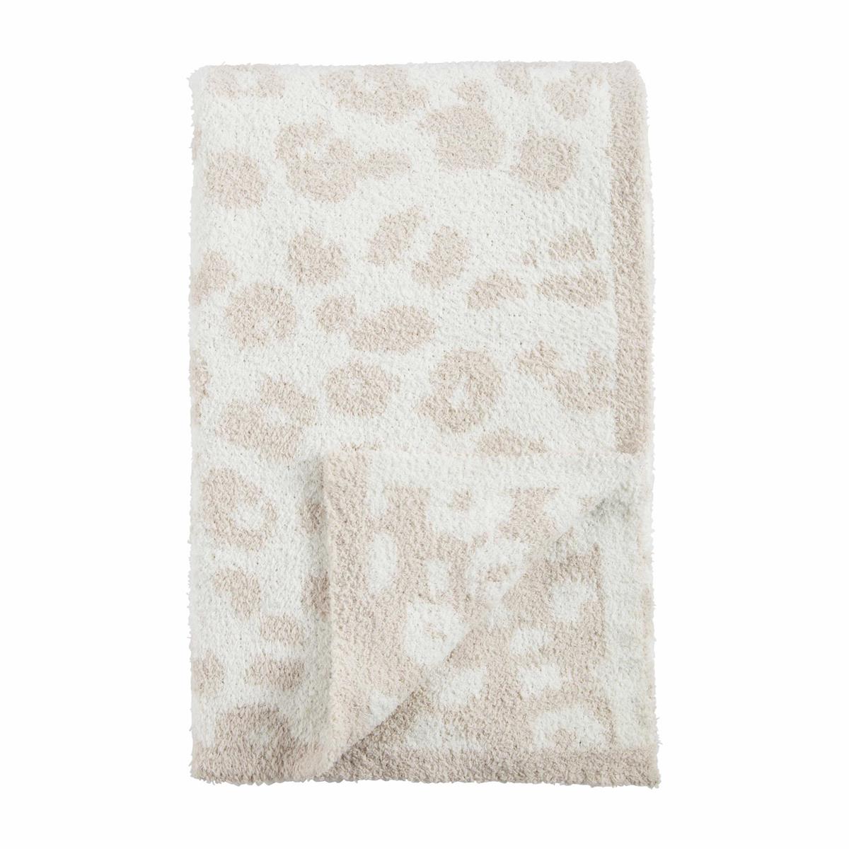 Leopard Blanket Cream-Throw Blankets-Lemons and Limes Boutique