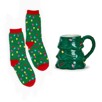 Festive Mug with Super Soft Cozy Socks- Assorted Designs--Lemons and Limes Boutique