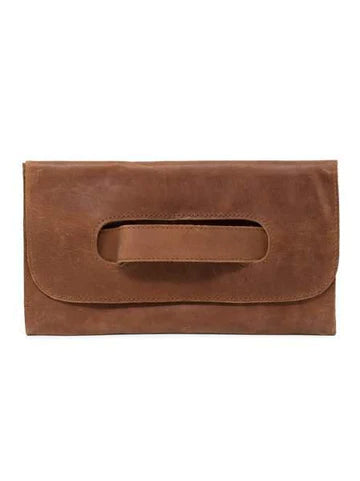 Mare Handle Clutch in Whiskey--Lemons and Limes Boutique