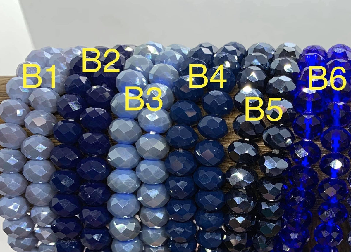 Beaded Stretch Bracelets in Silvery Blue--Lemons and Limes Boutique