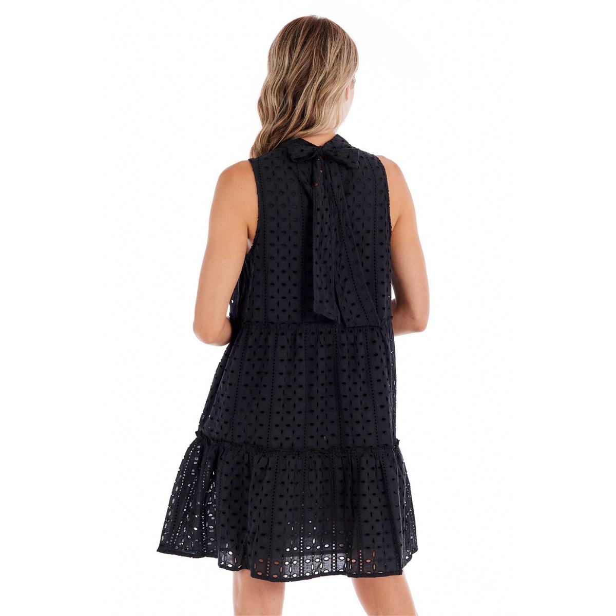 Black Biles Eyelet Dress-Lemons and Limes Boutique