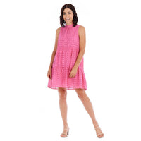 Pink Biles Eyelet Dress-Lemons and Limes Boutique
