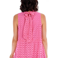 Pink Biles Eyelet Dress-Lemons and Limes Boutique
