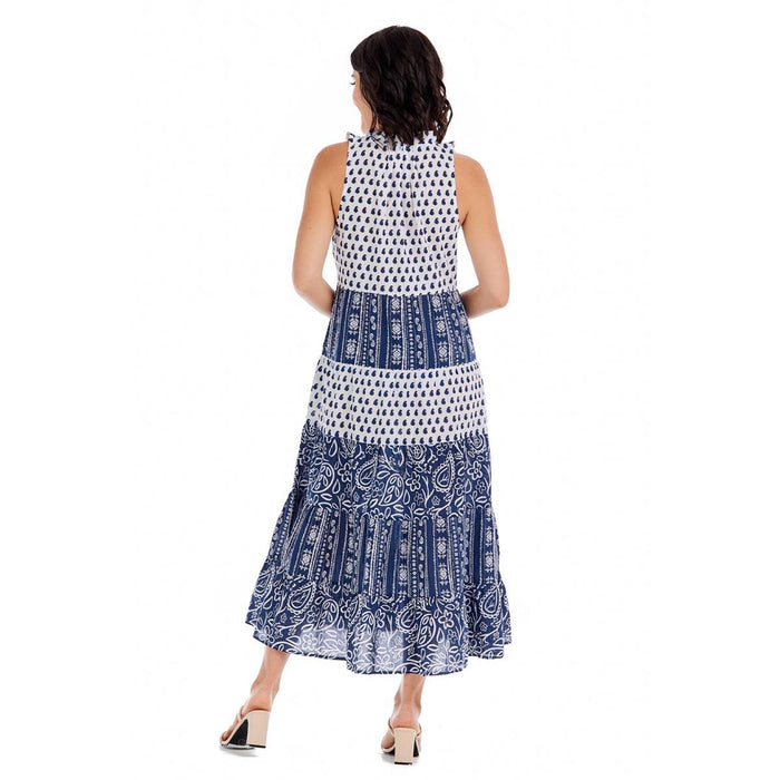 Navy Maeve Maxi Dress-Lemons and Limes Boutique