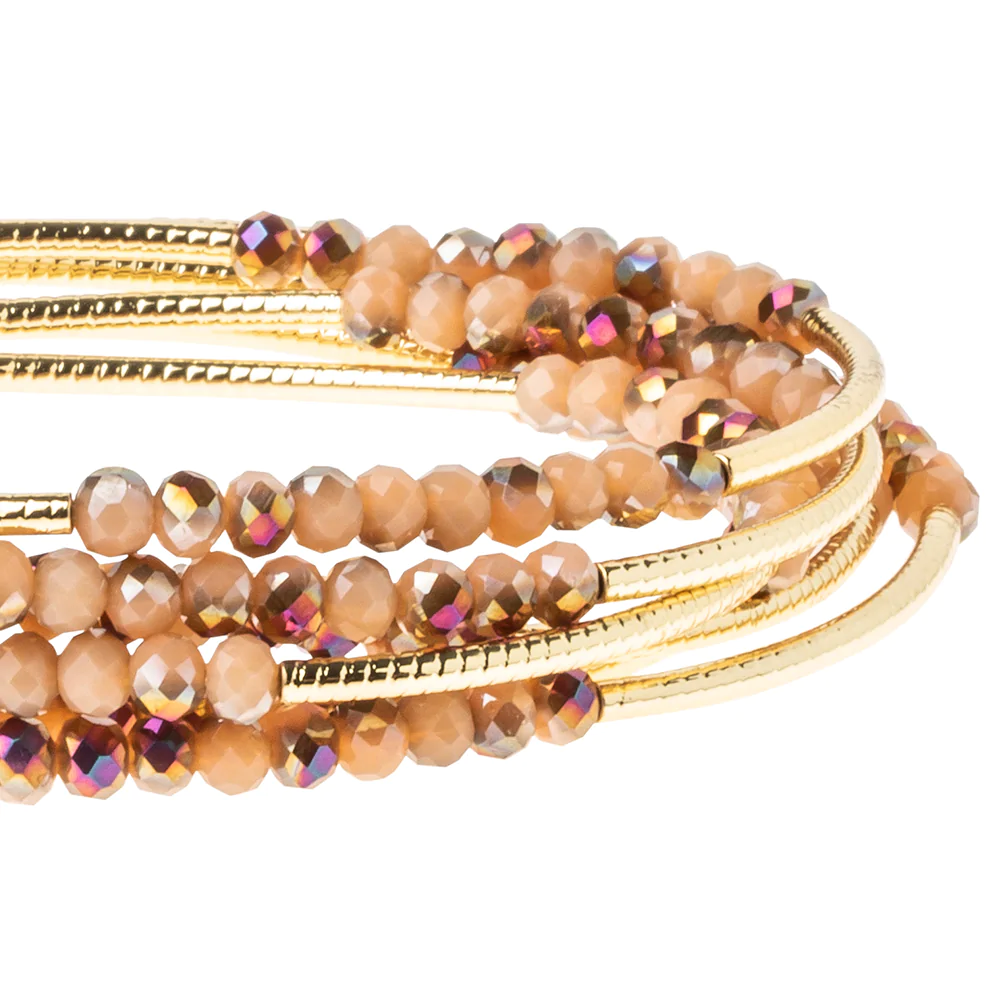 Scout Wrap-Bracelet/Necklace in Dune Gold-Lemons and Limes Boutique