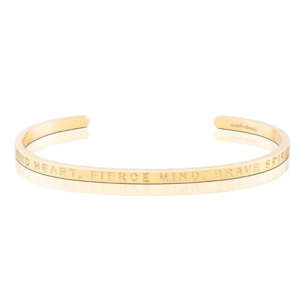 Kind Heart, Fierce Mind, Brave Spirit (no ink) in Yellow Gold-Lemons and Limes Boutique