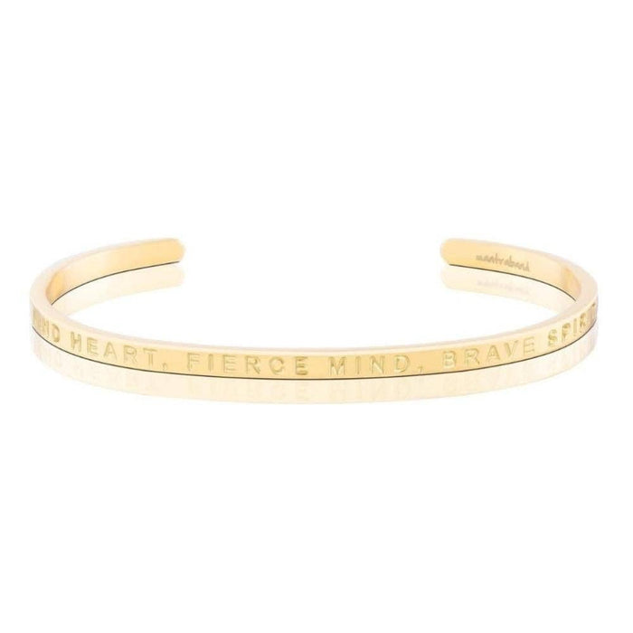 Kind Heart, Fierce Mind, Brave Spirit (no ink) in Yellow Gold-Lemons and Limes Boutique