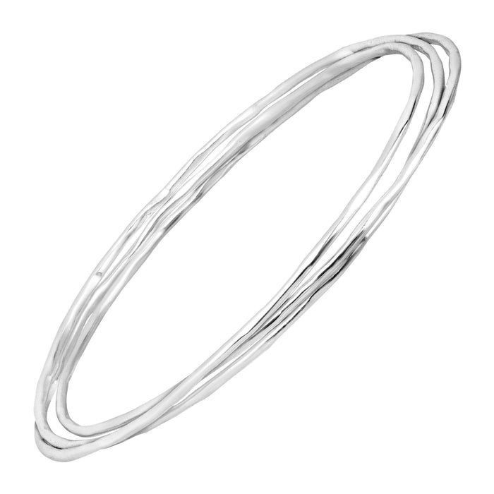 Empowered Set of Three Bangles in Sterling Silver Silpada-8-Lemons and Limes Boutique