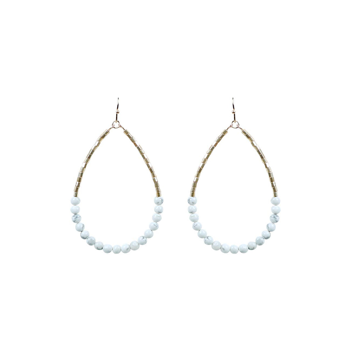 Parks Howlite Earrings-Lemons and Limes Boutique