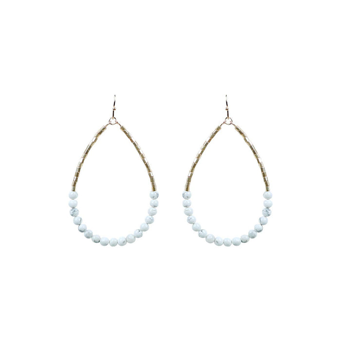 Parks Howlite Earrings-Lemons and Limes Boutique