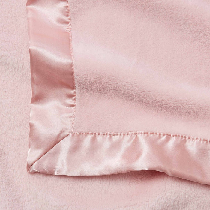 Coral Fleece Stroller Blanket in Chalk Pink Elegant Baby-Blankets-Lemons and Limes Boutique
