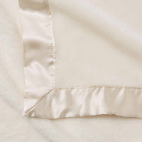 Coral Fleece Stroller Blanket in Cream Elegant Baby-Blankets-Lemons and Limes Boutique