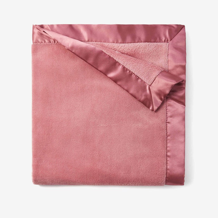 Coral Fleece Baby Security Blanket in Mauve Elegant Baby-Blankets-Lemons and Limes Boutique
