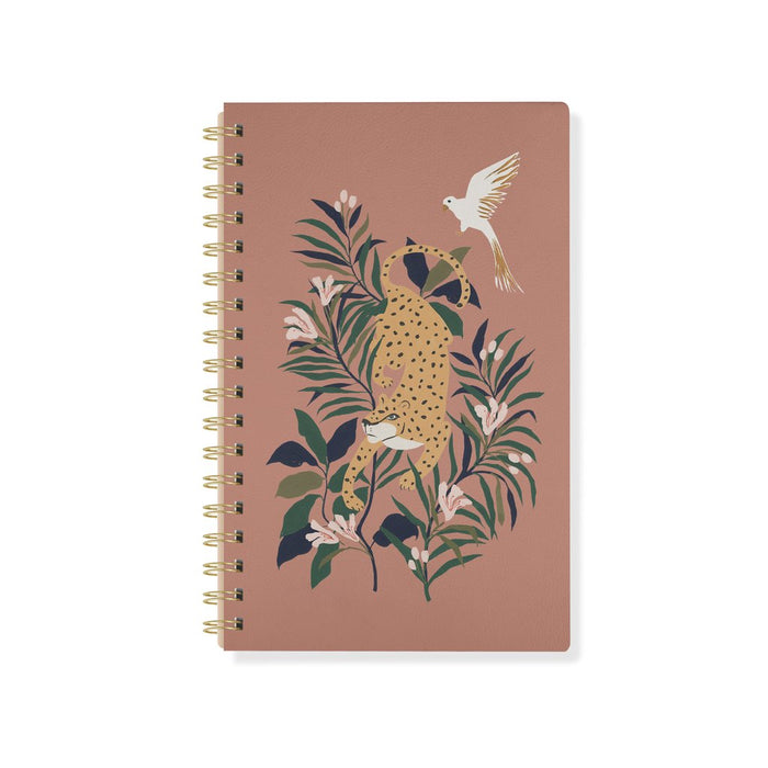 Spiral Journal in MG Cheetah-Notebooks-Lemons and Limes Boutique