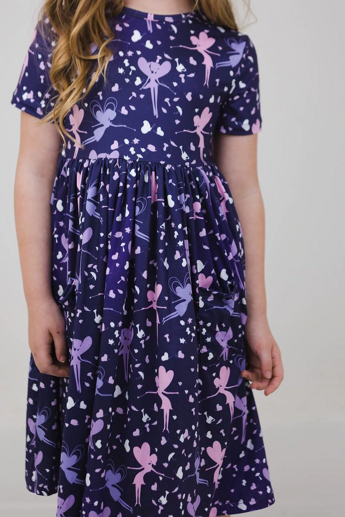 Fairy Nights S/S Twirl Dress-Baby & Toddler-Lemons and Limes Boutique