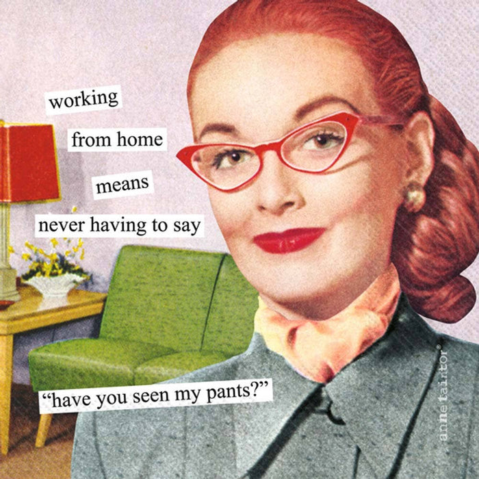 Cocktail Napkins Working From Home By Anne Taintor 20 Count-Lemons and Limes Boutique