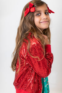 Red Sequin Jacket-Apparel-Lemons and Limes Boutique