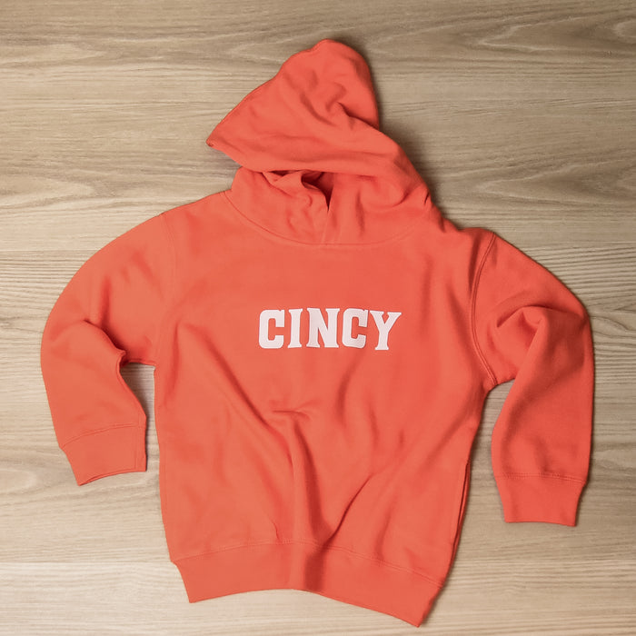 CINCY Orange Hoodie-YOUTH-Lemons and Limes Boutique