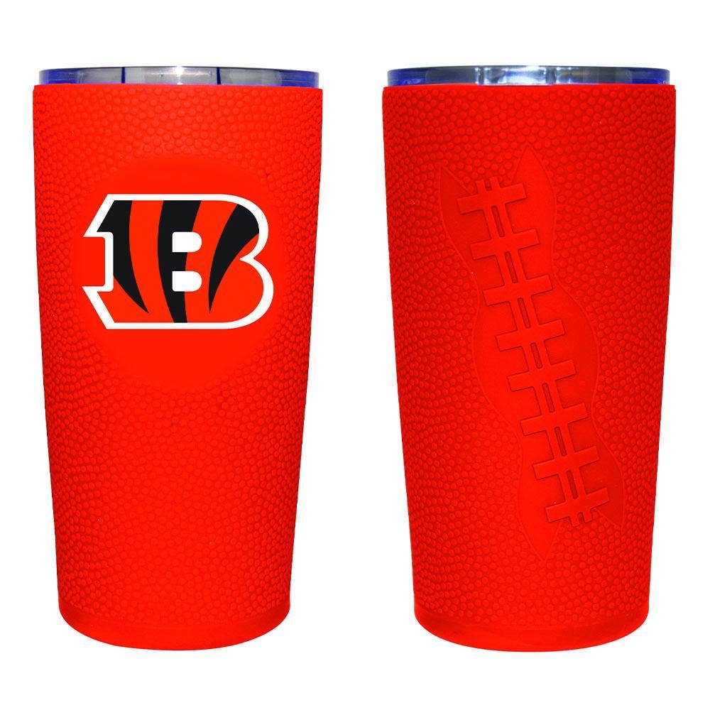 20oz Stainless Steel Tumbler with Silicone Wrap Bengals--Lemons and Limes Boutique