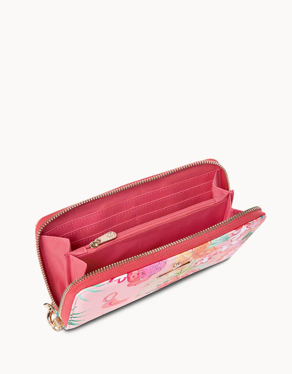 Spartina Retreat Wrist Wallet in Flamingo Floral-Lemons and Limes Boutique