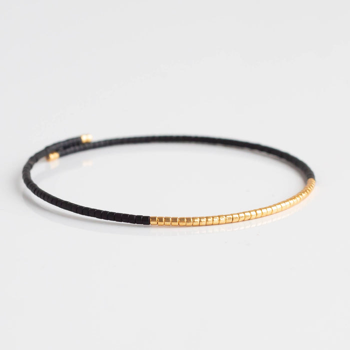 Norah Bangle in Black/Gold--Lemons and Limes Boutique