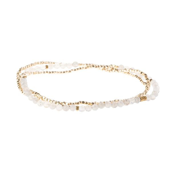 Delicate Stone Bracelet/Necklace in Labradorite-Bracelet-Lemons and Limes Boutique