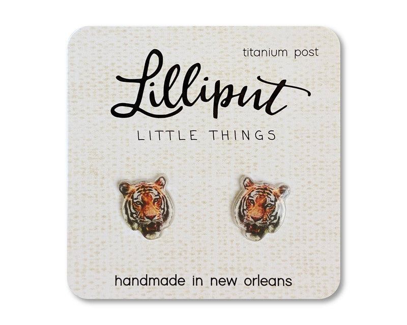 Tiger Stud Earrings--Lemons and Limes Boutique