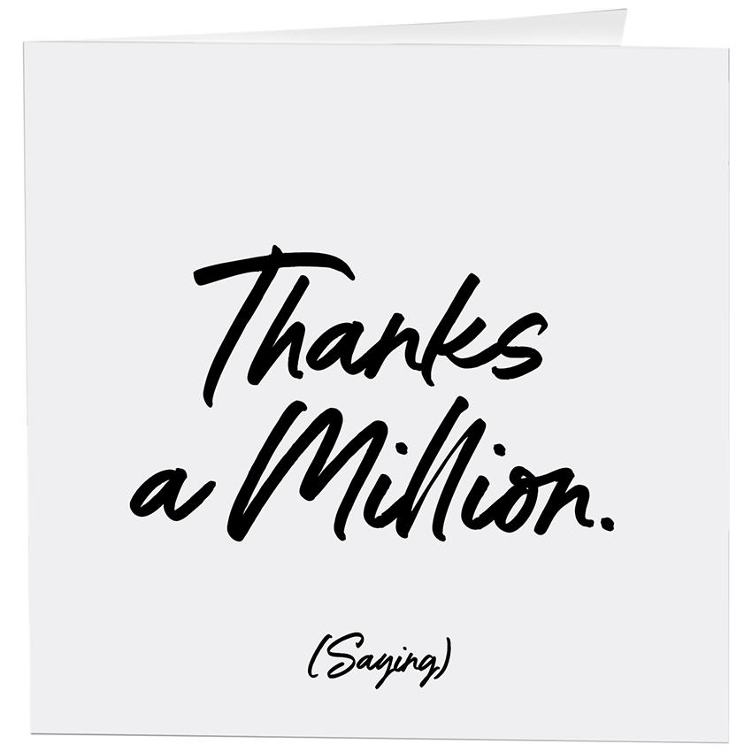 Thanks a Million Thank You Card-Lemons and Limes Boutique