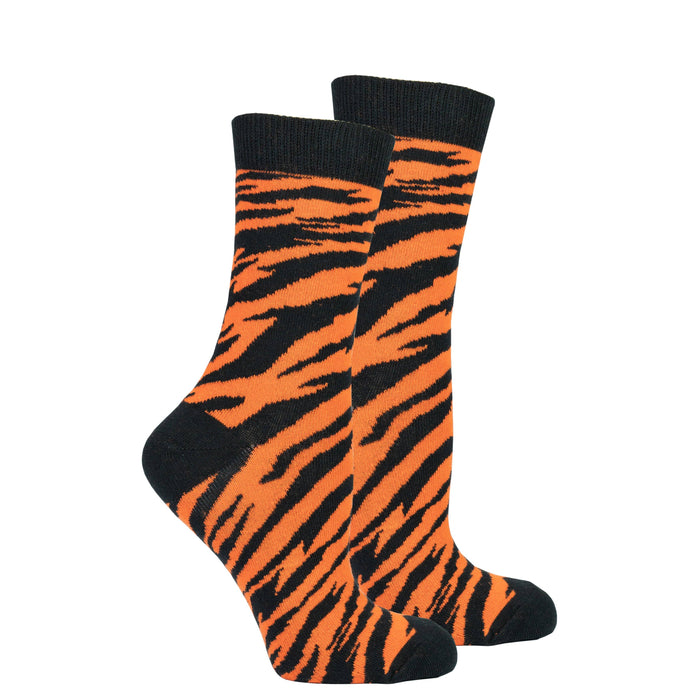 Women's Tiger Crew Socks--Lemons and Limes Boutique
