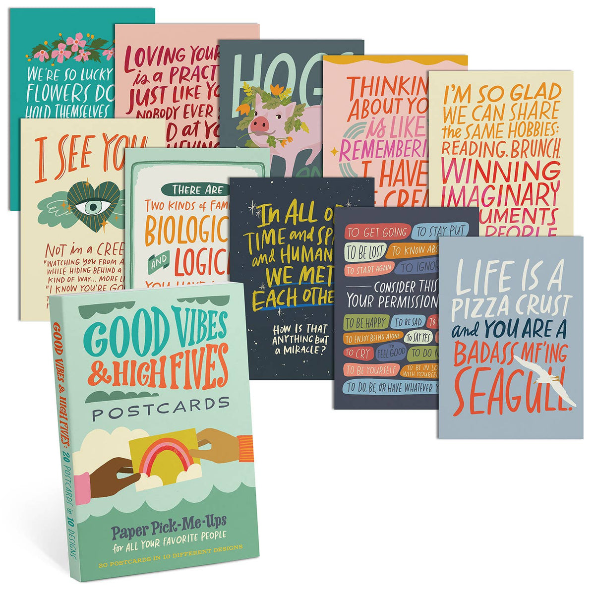 Good Vibes Postcard Book-Lemons and Limes Boutique