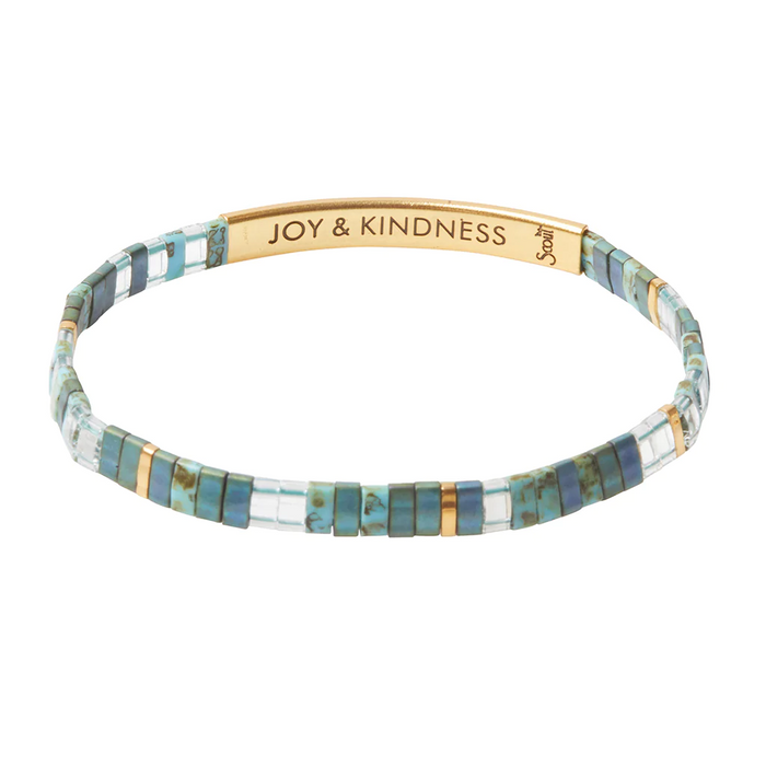 Good Karma Miyuki Bracelet | Joy & Kindness Marine/Gold-Bracelet-Lemons and Limes Boutique