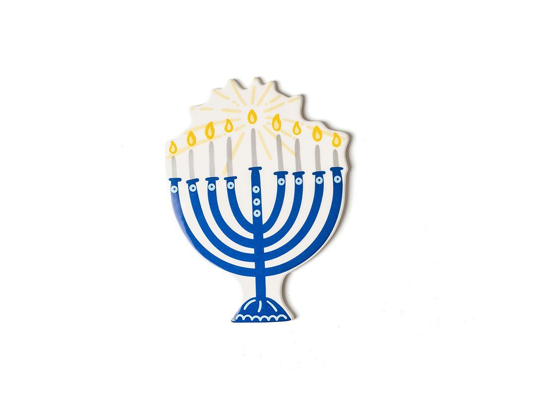 Blue Menorah Big Attachment Happy Everything--Lemons and Limes Boutique