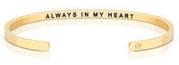 Always in My Heart (Within) Affirmation Bracelet in Yellow Gold-Bracelet-Lemons and Limes Boutique