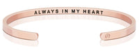 Always in My Heart (Within) Affirmation Bracelet in Rose Gold-Bracelet-Lemons and Limes Boutique