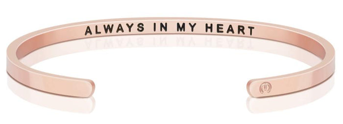 Always in My Heart (Within) Affirmation Bracelet in Rose Gold-Bracelet-Lemons and Limes Boutique